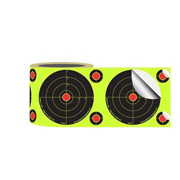 Splatterburst Targets - Roll of (200) 4 Inch Stick & Splatter Self Adhesive Shooting Target Stickers - Gun - Rifle - Pistol - Airsoft - BB Gun - Pellet Gun - Air Rifle - Made in USA