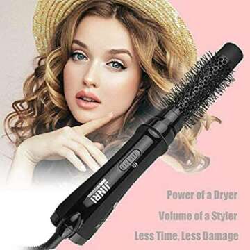 3-in-1 Hair Dryer & Hot Air Brush for Perfect Styling