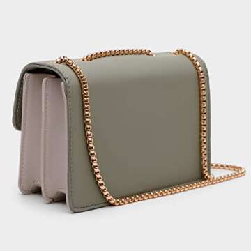 Cute Color-Block Leather Crossbody Bags for Women