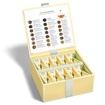 Tea Forte Tea Chests with 40 Handcrafted Pyramid Tea Infusers (Tea Tasting Asst)