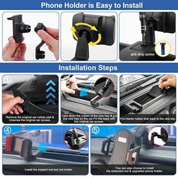 Enhanced Jeep Wrangler & Gladiator Phone Holder