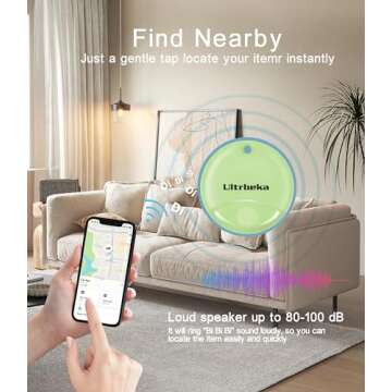 Ultrbeka Air Tags-4 Pack Item Finders Work for Apple Find My (iOS Only) APP Tracker Tag for Luggage, Keys, Backpack, Satchel etc. (Not for Android)