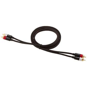 Amazon Basics 2 RCA Audio Cable 4FT with Gold-Plated Plugs