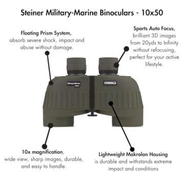 Steiner MM1050 Military-Marine 10x50 Tactical Binocular