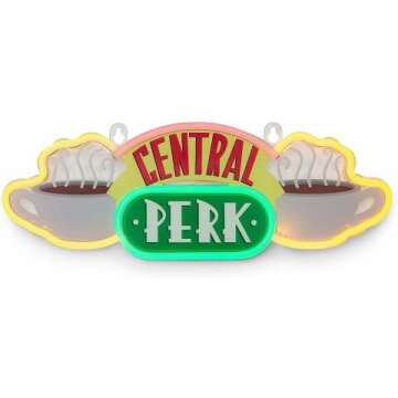 Friends TV Show Central Perk Coffee Shop 16-Inch Neon Light Sign Replica | Official Home Decor Collectible | Hanging LED Wall Light, Trendy Room Essentials