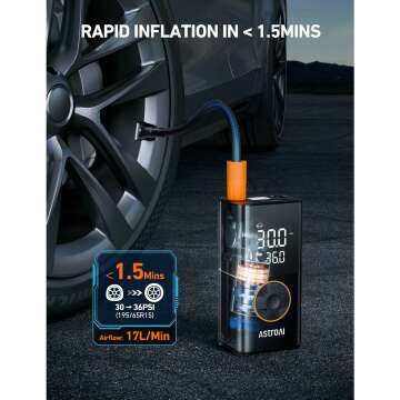 AstroAI L7 Portable Tire Inflator with LED Light