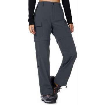 Cycorld Women's Hiking Pants - Quick-Dry & Lightweight Zip-Off Design