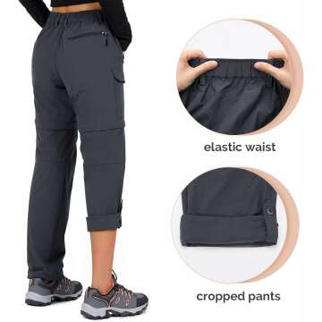 Cycorld Women's Convertible Hiking Pants - Quick Dry