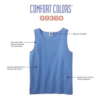 Comfort Colors Adult Tank Top, Style G9360, Grey, Large