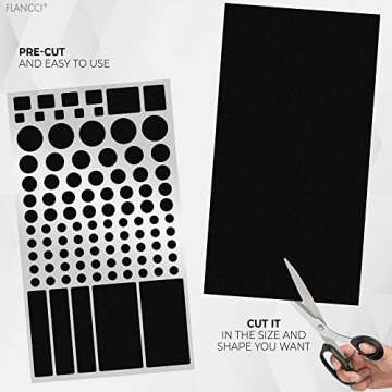 FLANCCI LED Light Blocking Stickers, Light Dimming LED Filters, (2 Sheets) Dimming Sheets for Routers, LED Covers Blackout, Dimming 50% ~ 80% of LED Lights, (2Sheets = 1 Cut Out + 1 Uncut)