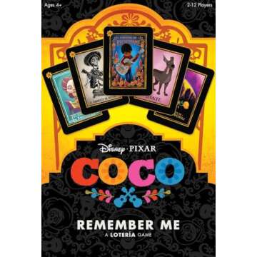 Coco Remember Me Loteria Game - Custom Artwork from Disney Pixar Film, Inspired by Mexican Culture