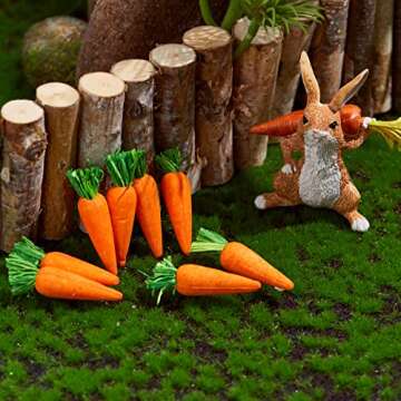 WEWILL 8PCS Lifelike 2‘’ Artificial Easter Carrots Foam Craft Ornaments Bunny Girl Gifts Spring Tree Decoration Easter Party Home Favors