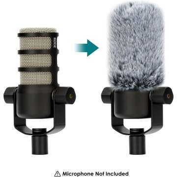 PodMic Pop Filter Furry Cover for Rode Microphone