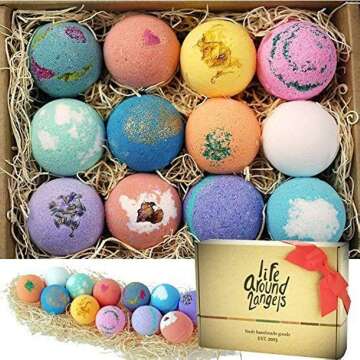 LifeAround2Angels Bath Bombs Gift Set - 12 Fizzies