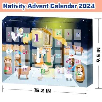 Nativity Advent Calendar 2024 Nativity Set for Kids Christmas Advent Calendar for Kids Boys Girls Teens Toddler Children Christian Religious Advent Calendar Gifts Toy