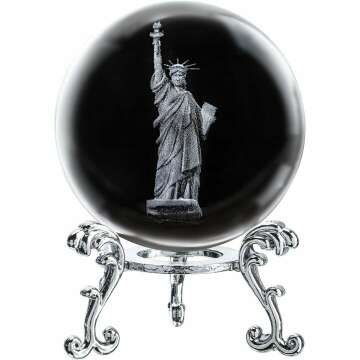 Statue of Liberty Crystal Ball Paperweight Gift