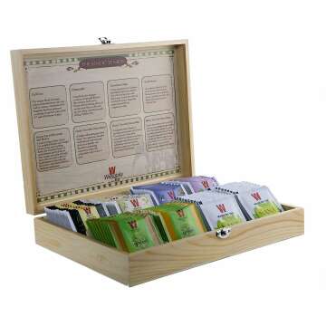 Wissotzky Magic Tea Chest, Gift Box Collection w/ 80 Assorted Teas