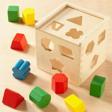 Melissa & Doug Shape Sorting Cube - Classic Toy