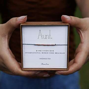 Aunt Morse Code Bracelets - Unique Christmas Gift