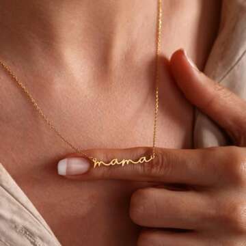 Dainty Small  18K Gold Plated Mama Necklaces- Gift for her