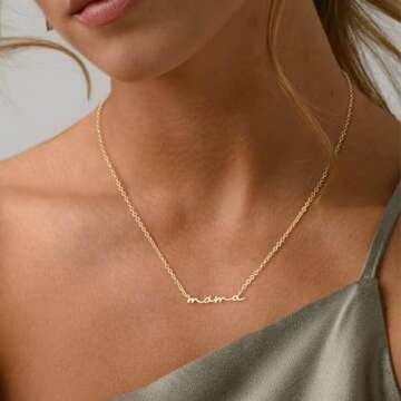 Dainty Small  18K Gold Plated Mama Necklaces- Gift for her