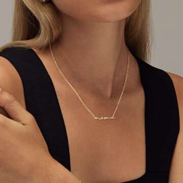 Dainty Small  18K Gold Plated Mama Necklaces- Gift for her