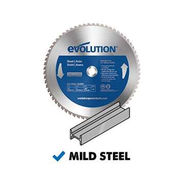 Evolution 14BLADEST | 14" 66T Mild Steel Blade | TCT Saw Blade for Evolution S14CPS, S15CPS, S355MCS, S355CPSL, S380CPS, EVOSAW380 | 1" Arbor | Max 1600 RPM | Precision Steel Cutting for Metalworking