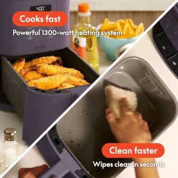 Bella 4Qt Slim Air Fryer with Nonstick Coating