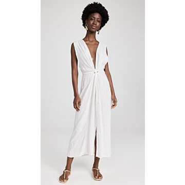 L*Space Women's Down The Line Cover Up, Cream, Off White, M