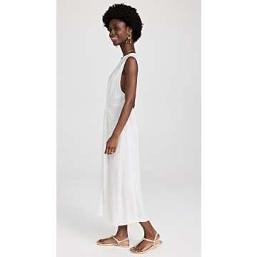 L*Space Women's Down The Line Cover Up, Cream, Off White, M