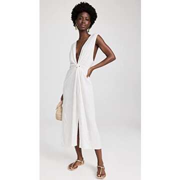 L*Space Women's Down The Line Cover Up, Cream, Off White, M