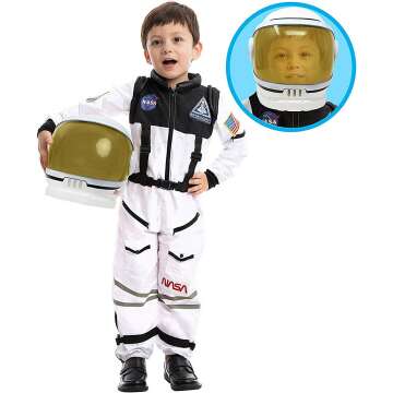 Spooktacular Creations Astronaut Helmet with Movable Visor Pretend Play Toy Set for Party Favor Supplies Kids and Toddler