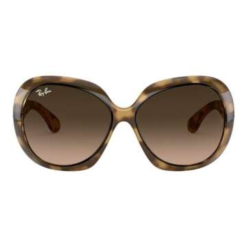 Ray-Ban Women's Rb4098 Jackie Ohh Ii Butterfly Sunglasses, Havana/Pink Gradient Brown, 60 mm