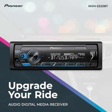 Pioneer MVH-S322BT Bluetooth Car Stereo with USB/AUX Inputs, Smartphone Connectivity, Pioneer Smart Snyc, and Hands-Free Calling for Enhanced In-Car Audio Experience