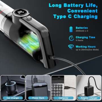 Handheld Vacuum Cleaner - Powerful & Portable Cordless