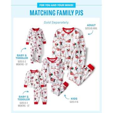 The Children's Place,GROUP 1 - Family Matching, Christmas Pajama Sets, Cotton,8