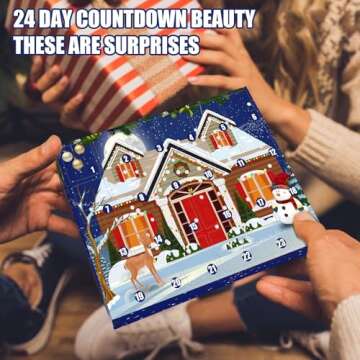 Skincare Advent Calendar 2023, Christmas 24 Days Countdown Calendar Beauty Advent Calendar Skin Care Surprise Box, 24 Variety Skincare Products Set, 10g/per (1)