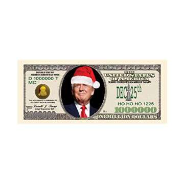 Donald Trump Christmas Million Dollar Bill - Put Christ Back in Christmas - Commemorative Collectors Edition. Stunning Keepsake in Currency Holder. Make Christmas Great Again. Toy, Prank, Gag Gift