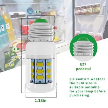 LED Refrigerator Bulb Replacement - 2 PCS - Sigely KEI D34L