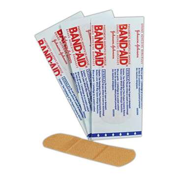 Johnson & Johnson JJ4444 Band-Aid Woven Adhesive Bandages, 1" x 3", Tan (Box of 100)