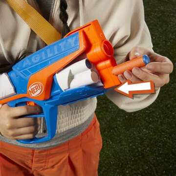 Nerf N Series Agility Blaster, 12 N1 Darts Compatible Only N Series Blasters, 6 Dart Drum, Kids Outdoor Games