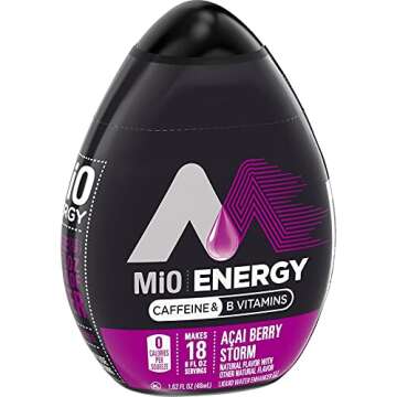 MiO Liquid Water Enhancer - makes 24 servings + Vitamins, 1.62 oz each, (Acai Berry Storm, Pack of 2)