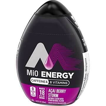 MiO Liquid Water Enhancer - makes 24 servings + Vitamins, 1.62 oz each, (Acai Berry Storm, Pack of 2)