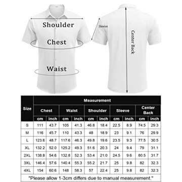 COOFANDY Men's Linen Short Sleeve Casual Shirt