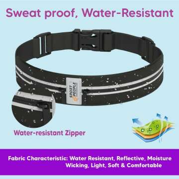 US Patented Running Belt - Water-Resistant & Expandable