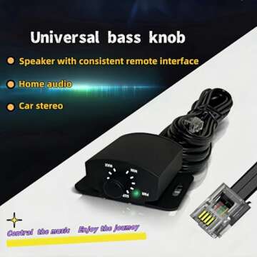 ERESGREAT Universal Bass Knob - Amplifier Volume Control with 16FT Cable