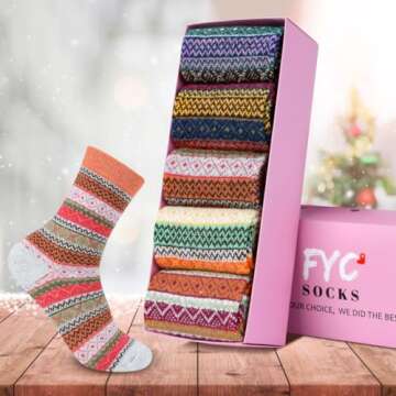 FYC Women Socks Winter - Cozy Warm Thick Wool Crew Gifts