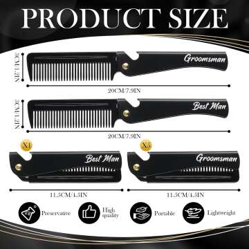 Folding Beard Comb Set - Ideal Grooming Gift for Men