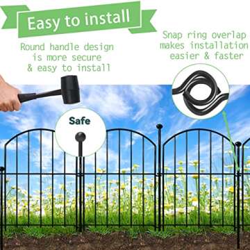 09in x10ft Thrivinest Decorative Garden Fence