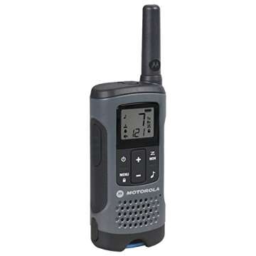 Motorola Solutions, Portable FRS, T200, Talkabout, Two-Way Radios, Rechargeable, 22 Channel, 20 Mile, Dark Gray, 2 Pack